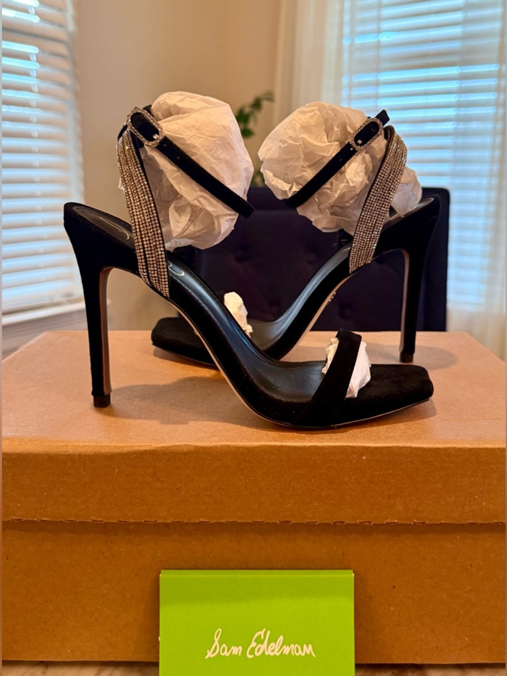 Sam Edelman Ophelia Black Suede Stiletto Heels | Sz. 6M | (NWOB) - Picture 4 of 9